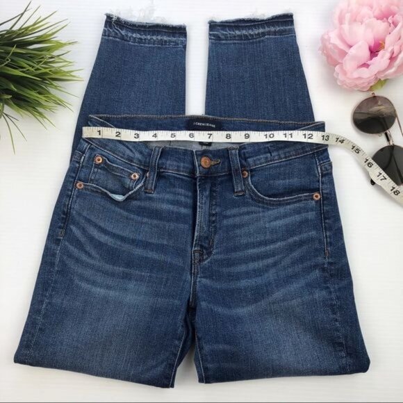 J.Crew Toothpick Skinny Fray Hem Blue Jeans size 25 - Picture 6 of 12